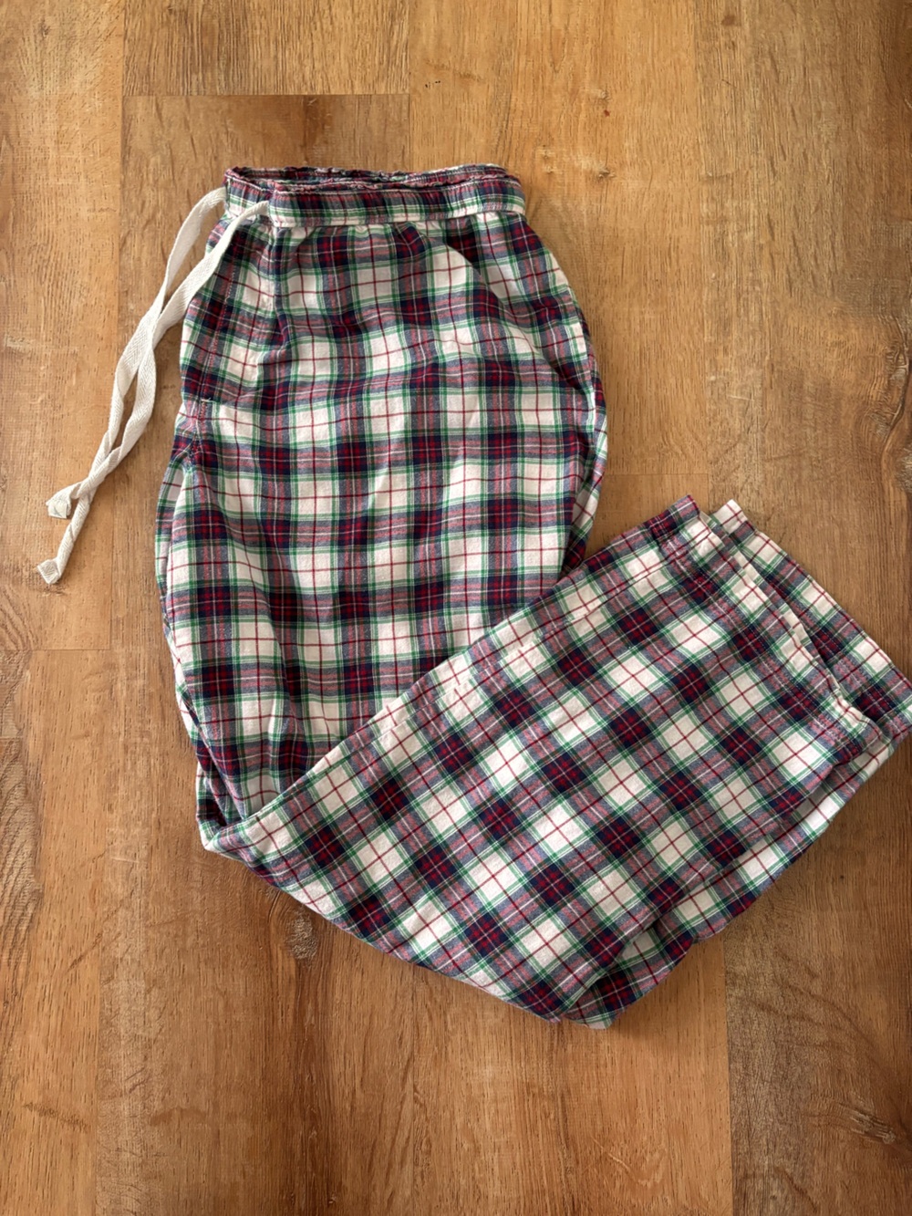 Eddie Bauer Plaid Lounge Pants in Red, Green & White